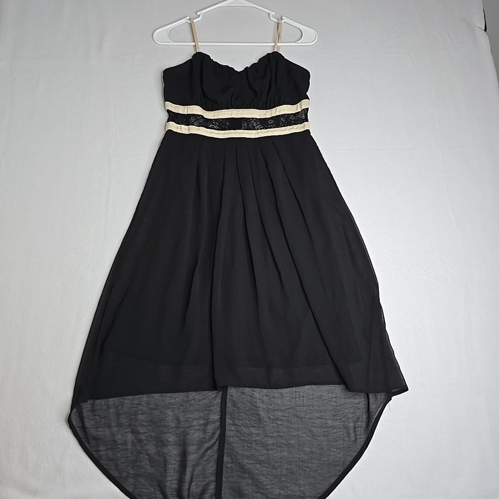 Jealous Tomato Hi-Lo‎ Babydoll Dress SZ M Lace Black HOCO Sexy Cocktail Party
